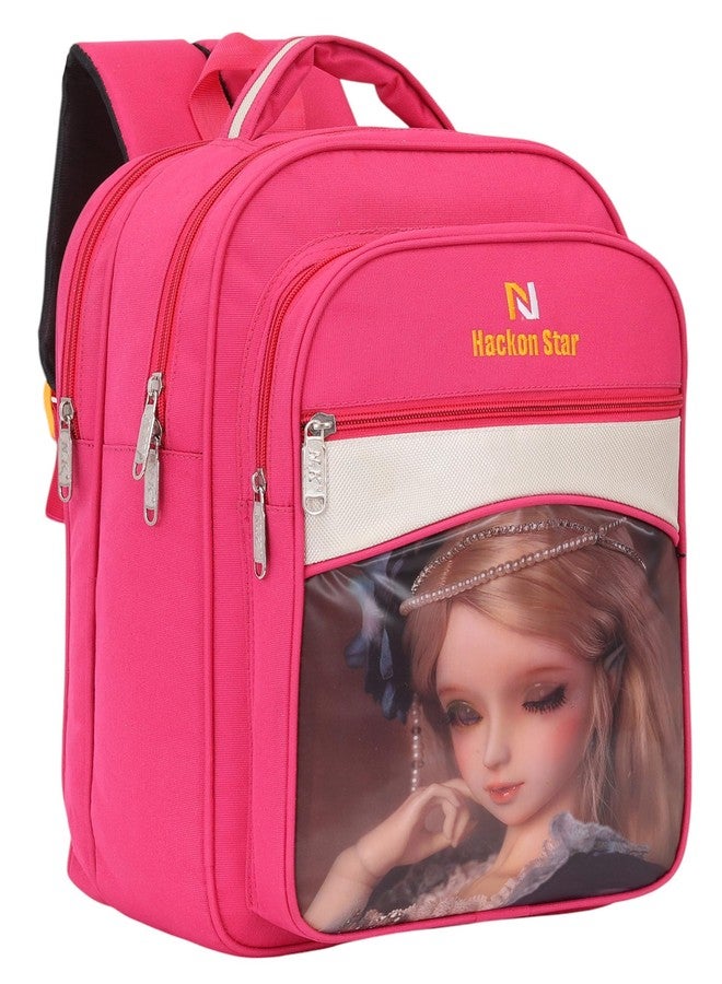 HACKON STAR School bag Waterproof bag for kids Suitable class 2nd&3rd boys & girls (Pink) - Image 1